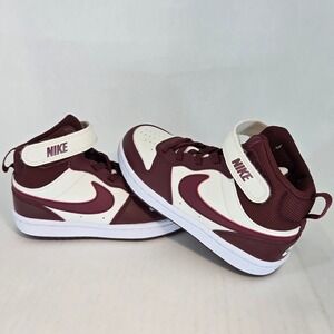 Nike Court Borough Mid 2 PSV CD7783-013 Soft Pearl Red White Toddler Sz 12C